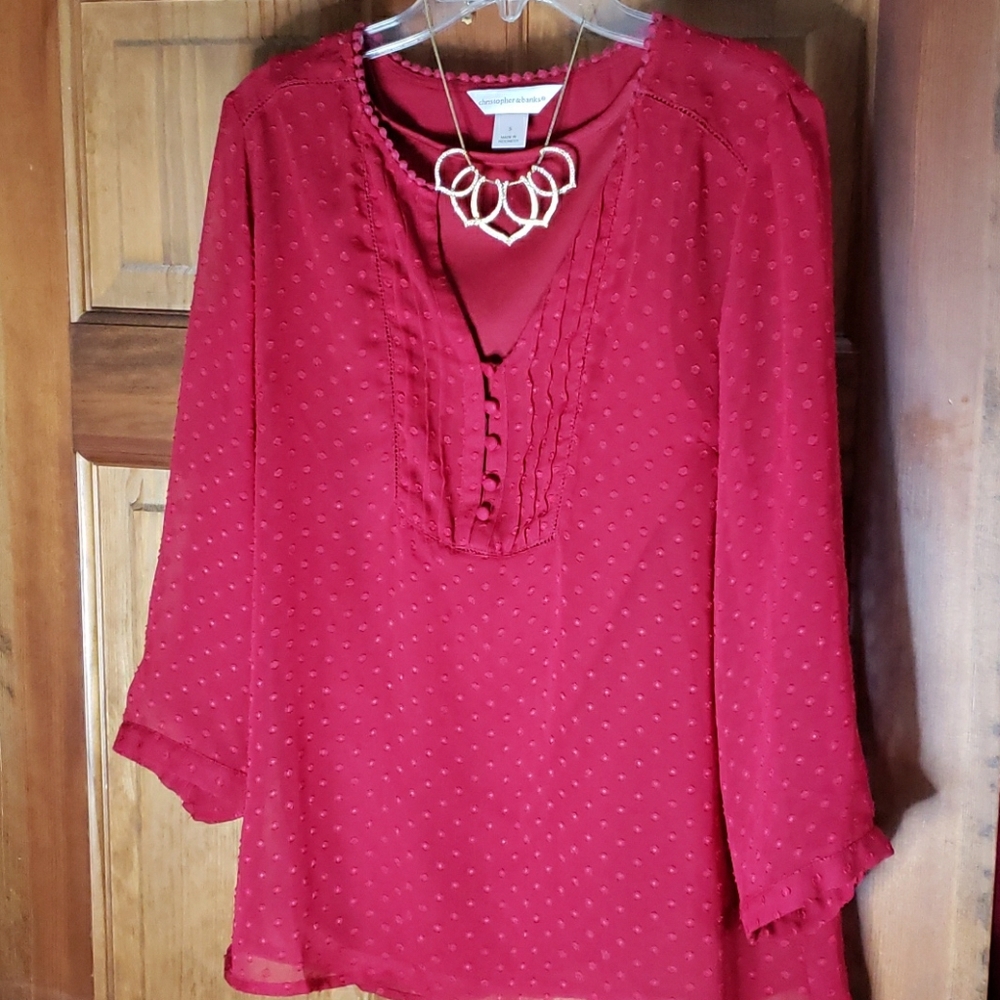 Crimson Red Blouse